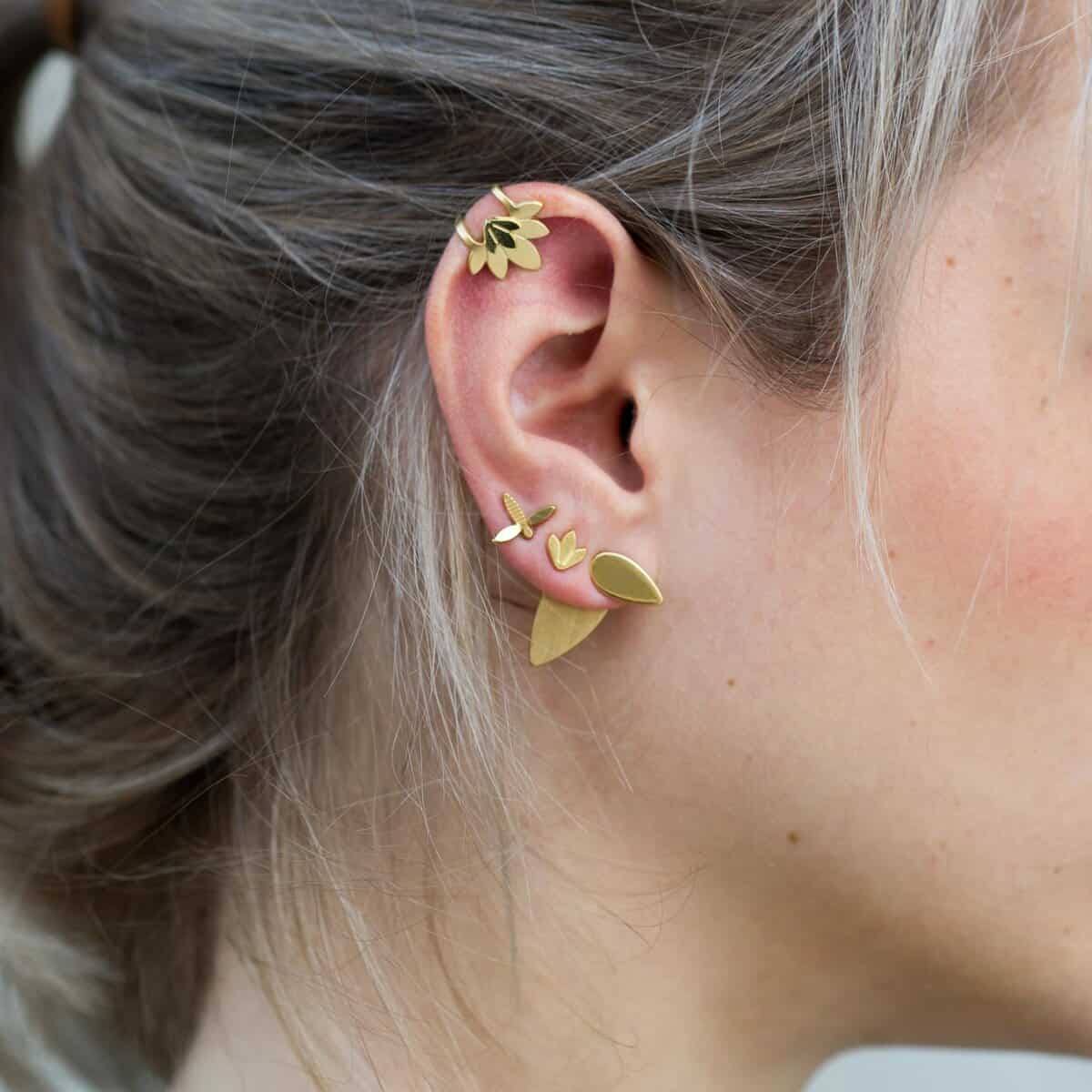 earring original design, Unique design: 1-2-3-in one !