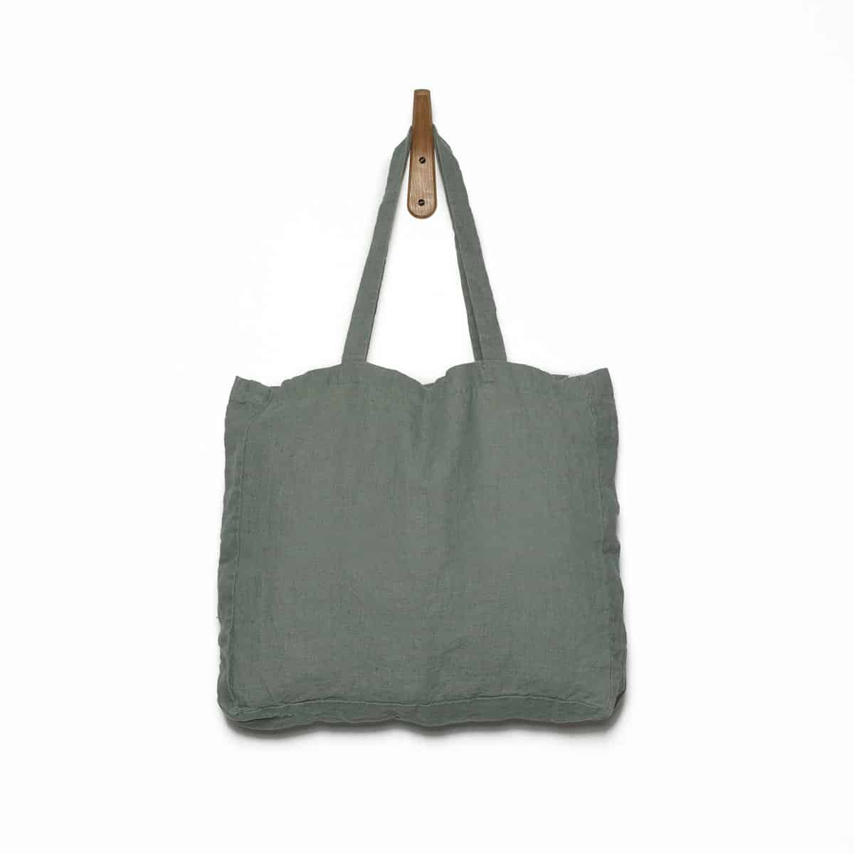 Tote Bag XL Sauge un chic fou. 100 lin bio et responsable.